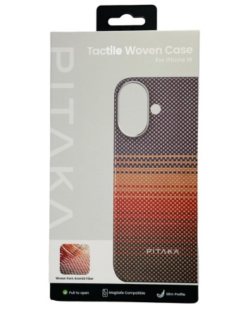  Накладка для i-Phone 16 6.1&quot; Pitaka Tactile Woven case (Sunset)