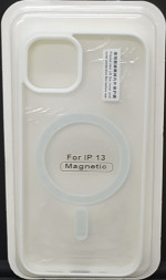 Накладка для i-Phone 13 6.1&quot; Magsafe силикон прозрачный бока белые