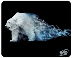 VS Коврик для компьютерной мыши &quot;Flames&quot;, &quot;Белый медведь&quot;, (240*320*3 мм), ткань+резиновое основание