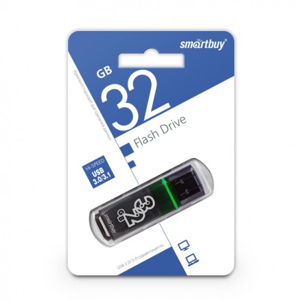  3.0 USB флеш накопитель Smartbuy 32GB Glossy Dark Grey (SB32GBGS-DG)