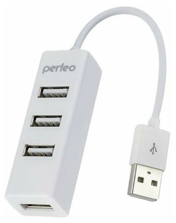  USB-HUB Perfeo 4 Port, (PF-HYD-6010H White) белый