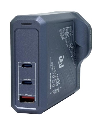  Сетевое зар. устр. Remax RP-U106 1USB/2C 140W серое