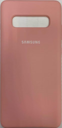Накладка для Samsung Galaxy S10 Plus Silicone cover розовая