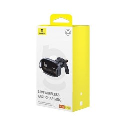 Держатель c беспроводной зарядкой Baseus LightChaser Triple-Coil Wireless C40355901111-00 черный
