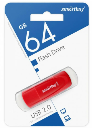  USB флеш накопитель Smartbuy 64GB Scout (SB064GB2SCR) красный