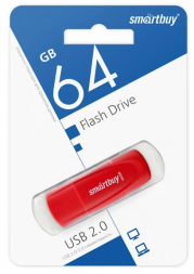 USB флеш накопитель Smartbuy 64GB Scout (SB064GB2SCR) красный