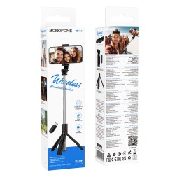 Монопод с пультом ДУ Borofone BY13 BT5.2/4.5&quot;-7&quot;/0.7м черный