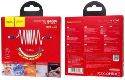 Usb Кабель-зарядка Micro Hoco X21 Plus Silicone 2.4A 1м мягкий силиконовый белый