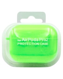 Силиконовый чехол для AirPods Pro 2 c карабином салатовый