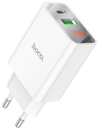 Сетевое зар. устр. Hoco C100A 1USB/1C 20W QC3.0 белое