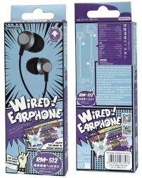 Наушники с микрофоном Remax RM-512 1.2м черные