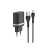 Сетевое зар. устр. Hoco C12Q с шнуром Type-C 1USB QC3.0 2.4A черное