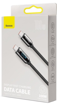  Кабель-зарядка Type-C на Type-C Baseus Display 2м (CATSK-C01) 100W черный
