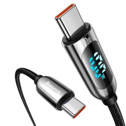 Кабель-зарядка Type-C на Type-C Baseus Display 2м (CATSK-C01) 100W черный