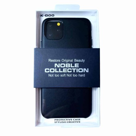  Накладка для i-Phone 11 K-Doo Noble кожаная темно-синяя