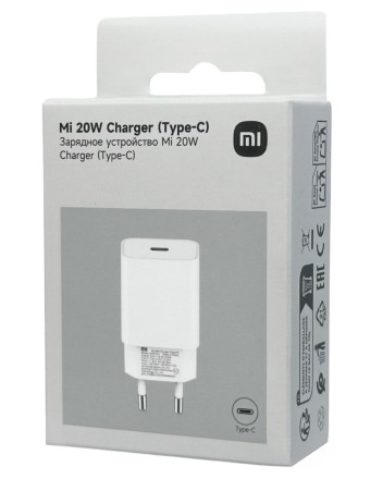  Сетевое зарядное устройство Xiaomi MI 20W Charger 1USB-C 20W (BHR4927GL) белое