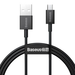 Usb Кабель-зарядка Micro Baseus Superior 2м (CAMYS-A01) 2.1A черный