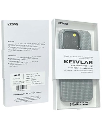  Накладка для i-Phone 15 Pro K-Doo Keivlar серая