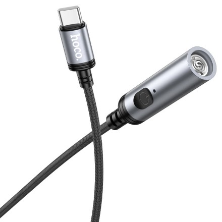  Портативный Прикуриватель зажигалка Hoco UA30 USB-C cigarette lighter 30см черный