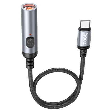 Портативный Прикуриватель зажигалка Hoco UA30 USB-C cigarette lighter 30см черный
