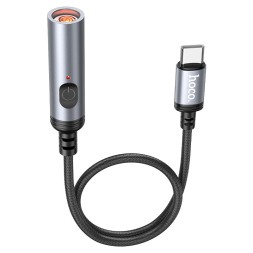 Портативный Прикуриватель зажигалка Hoco UA30 USB-C cigarette lighter 30см черный