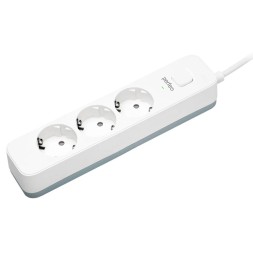 Perfeo сетевой фильтр &quot;POWER STREAM&quot;, 2500W,  5,0м, 3 розетки, белый