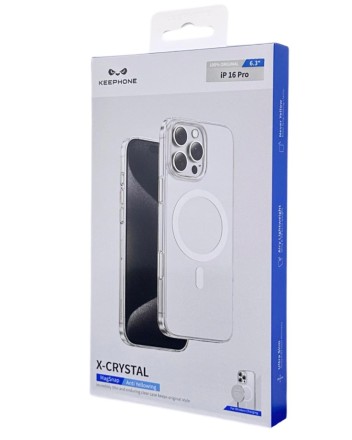  Накладка для i-Phone 16 Pro Keephone X-Crystal MagSnap прозрачный