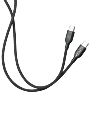  Кабель-зарядка Type-C на Type-C Pitaka Flex Braided 60W (B2304) 1.26м черный