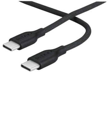  Кабель-зарядка Type-C на Type-C Pitaka Flex Braided 60W (B2304) 1.26м черный