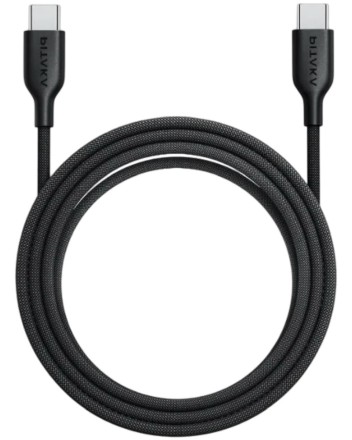  Кабель-зарядка Type-C на Type-C Pitaka Flex Braided 60W (B2304) 1.26м черный
