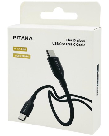  Кабель-зарядка Type-C на Type-C Pitaka Flex Braided 60W (B2304) 1.26м черный