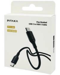 Кабель-зарядка Type-C на Type-C Pitaka Flex Braided 60W (B2304) 1.26м черный