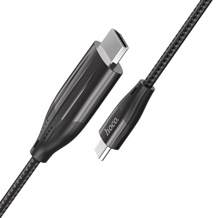  Кабель-переходник Hoco UA16 Type-C (папа) на HDMI 4K (папа) 2м чёрный