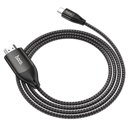  Кабель-переходник Hoco UA16 Type-C (папа) на HDMI 4K (папа) 2м чёрный