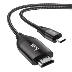 Кабель-переходник Hoco UA16 Type-C (папа) на HDMI 4K (папа) 2м чёрный
