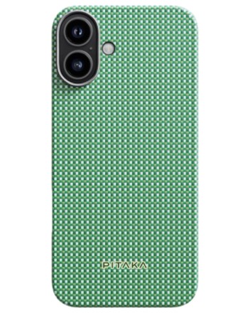  Накладка для i-Phone 16 6.1&quot; Pitaka Ultra Slim case зеленая (Forest green)
