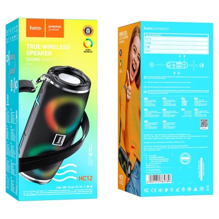  Bluetooth колонка Hoco HC12 BT5.0/2400mAh/4ч/10Вт/TF/FM/USB/AUX черая