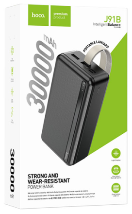  Powerbank Hoco J91B 30000mAh 2USB черный