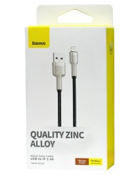 Usb Кабель-зарядка Lightning Baseus Cafule Metal 2м (CALJK-B01) черный