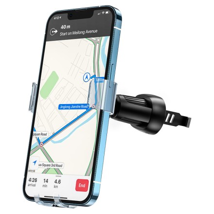  Держатель в автомобиль в воздуховод Hoco H7 с зажимом черный