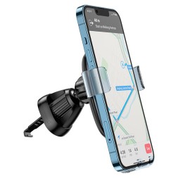 Держатель в автомобиль в воздуховод Hoco H7 с зажимом черный