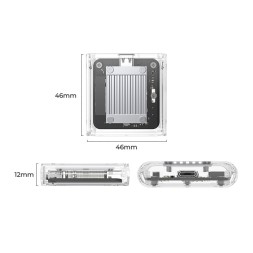 Внешний корпус для SSD M.2 NVMe 2230 Orico TC20-M2 10Gbps USB-C прозрачный