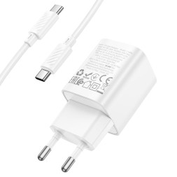 Сетевое зар. устр. Hoco C149A с шнуром Type-C на Type-C 1USB/1C QC3.0 30W белое
