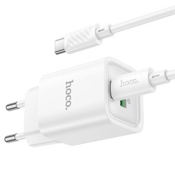 Сетевое зар. устр. Hoco C149A с шнуром Type-C на Type-C 1USB/1C QC3.0 30W белое