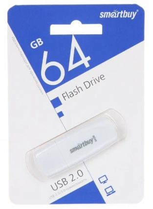  USB флеш накопитель Smartbuy 64GB Scout (SB064GB2SCW) белый