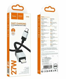 Usb Кабель-зарядка Type-C на Lightning Hoco X110 27W 1м силиконовый черный