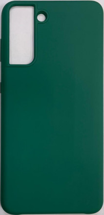 Накладка для Samsung Galaxy S21 Silicone cover без логотипа зеленая