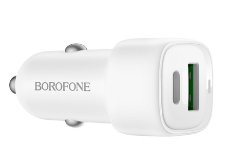  Автомобильное заряд. устр. Borofone BZ34B 1USB/1C 18W/20W белое
