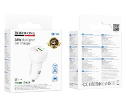 Автомобильное заряд. устр. Borofone BZ34B 1USB/1C 18W/20W белое