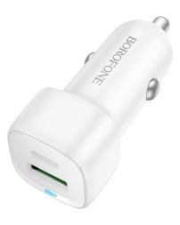 Автомобильное заряд. устр. Borofone BZ34B 1USB/1C 18W/20W белое